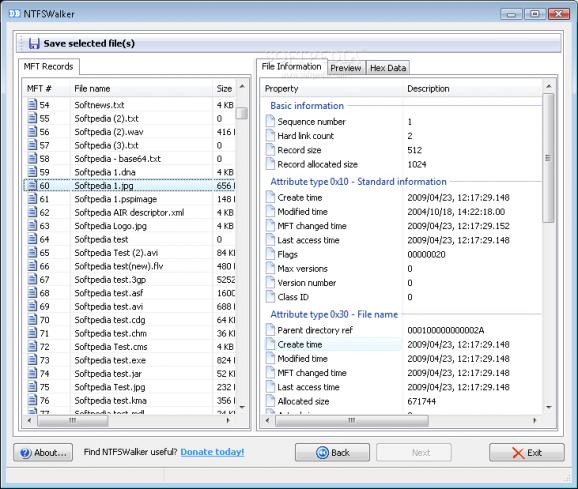 NTFSWalker screenshot