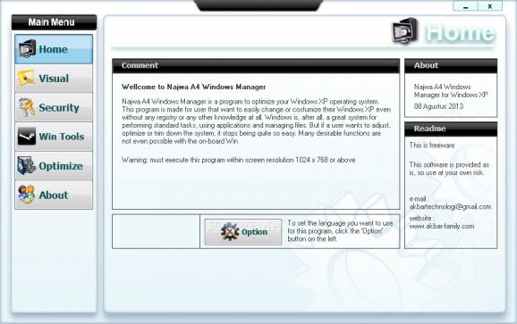Najwa A4 Windows Manager screenshot