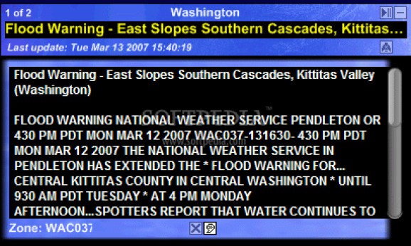 National Weather Service screenshot