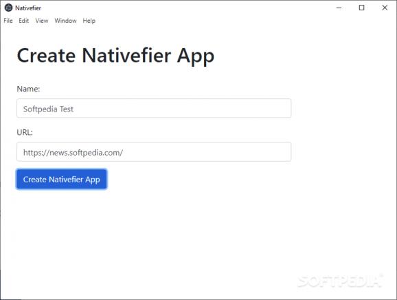 Nativefier-gui screenshot
