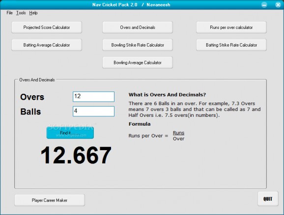 Nav Cricket Pack (formerly Nav Cricket Calculator) screenshot
