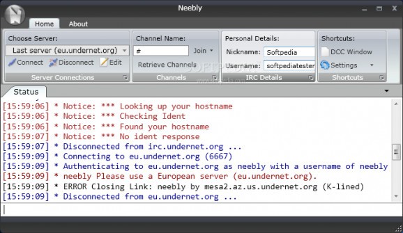 Neebly IRC Client screenshot
