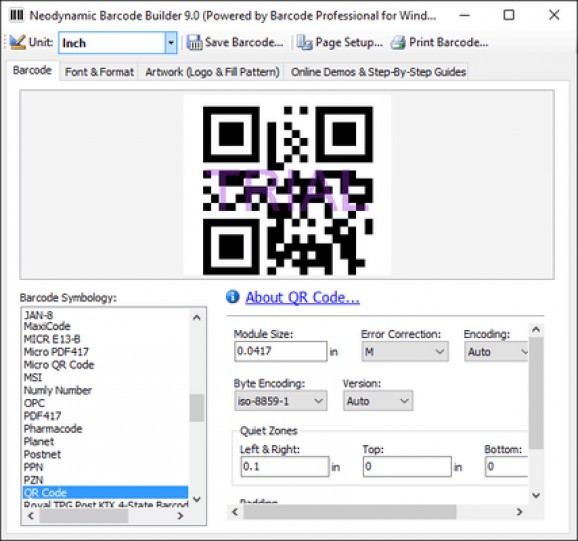Barcode Professional for WPF screenshot