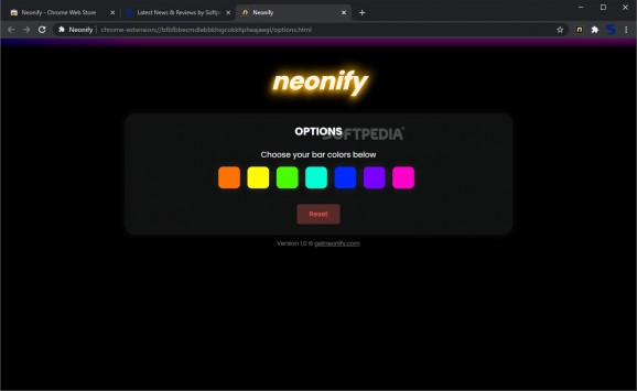 Neonify for Chrome screenshot