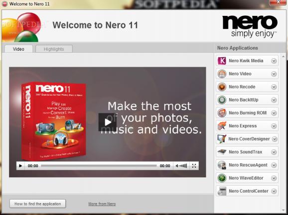Nero 11 screenshot