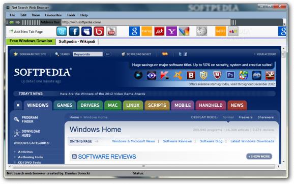 Net Search Web Browser screenshot