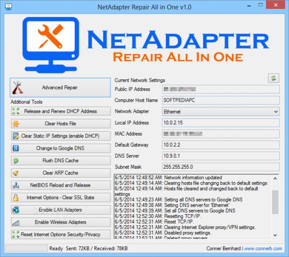 NetAdapter Repair All In One screenshot