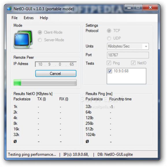 NetIO-GUI Portable screenshot