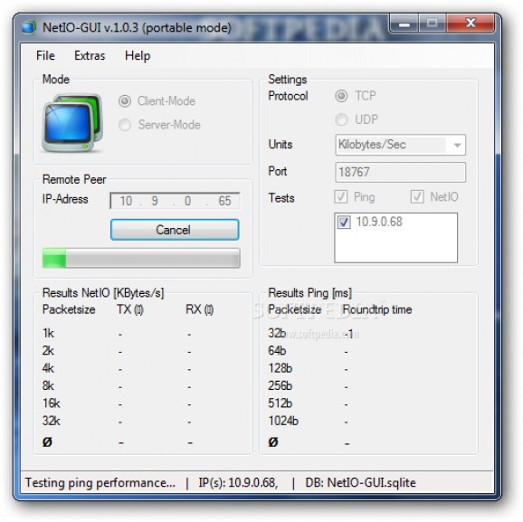 NetIO-GUI screenshot