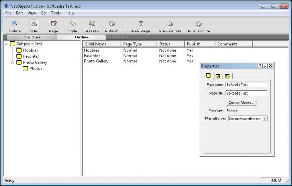 NetObjects Fusion Essentials screenshot