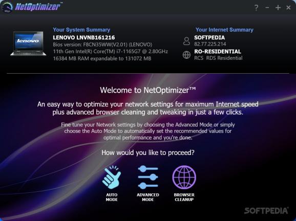 NetOptimizer screenshot