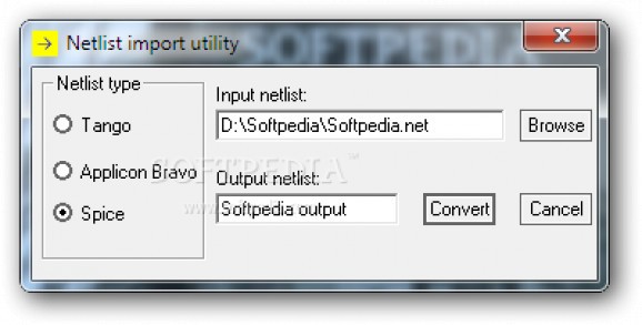 Netlist import utility screenshot