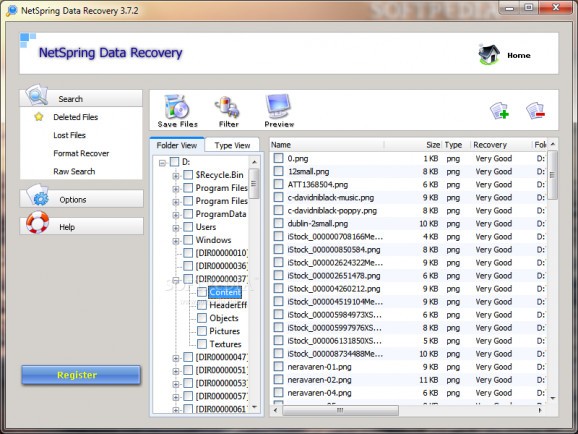 Netspring Data Recovery screenshot