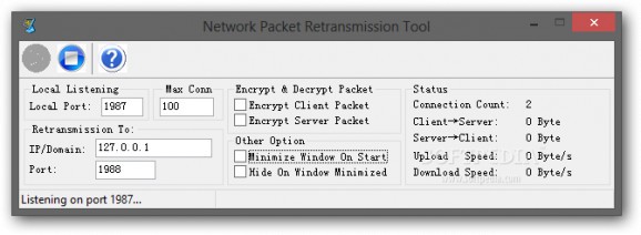 Network Packet Retransmission Tool screenshot