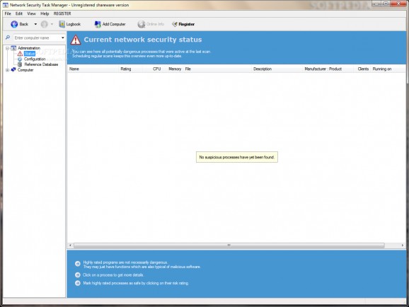 Network Security Task Manager screenshot