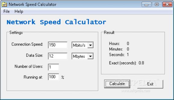 Network Speed Calculator screenshot