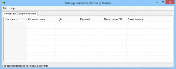 Dial-up Password Recovery Master screenshot