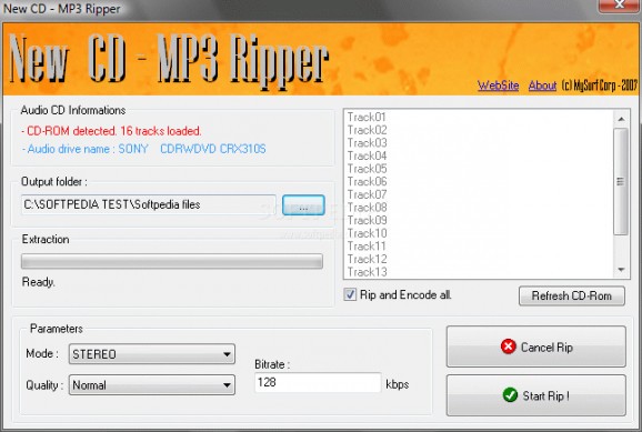 New CD - MP3 Ripper screenshot