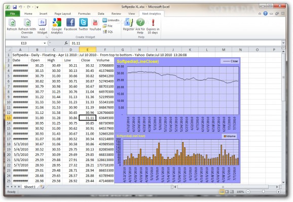 Next Analytics for Excel screenshot