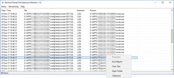 NoVirusThanks File Extension Monitor screenshot