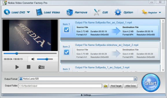 Nokia Video Converter Factory Pro screenshot