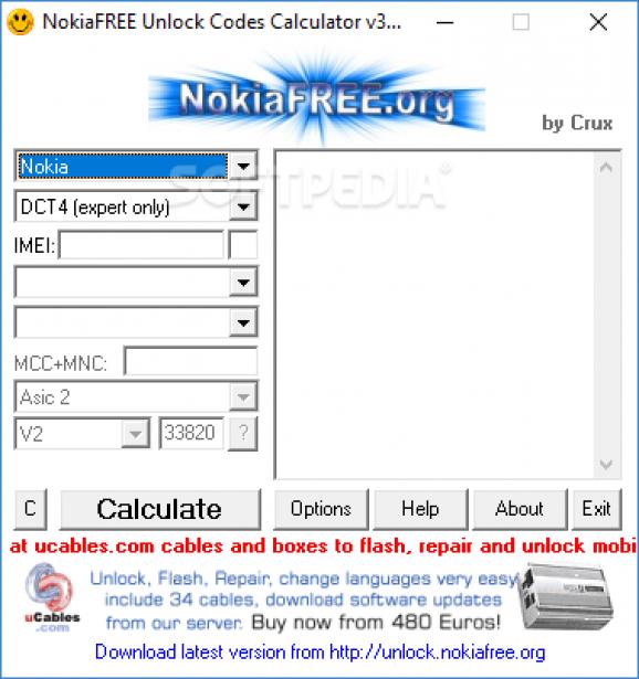 NokiaFREE Unlock Codes Calculator screenshot