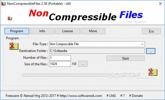 NonCompressibleFiles Portable screenshot