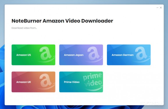 NoteBurner Amazon Video Downloader screenshot