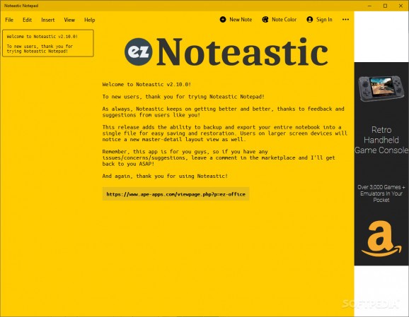 Noteastic Notepad screenshot