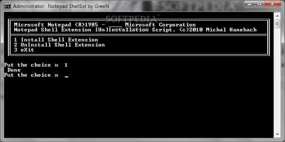 Notepad Shell Extension screenshot
