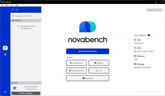 NovaBench screenshot
