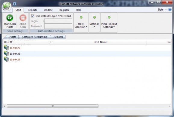 Nsasoft Network Software Inventory screenshot