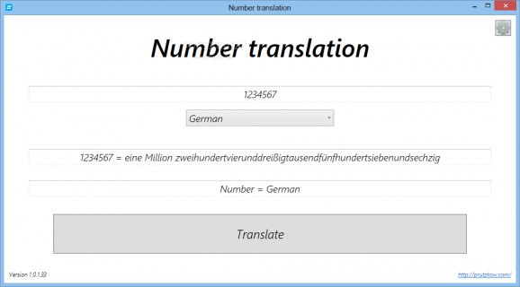 Number translation screenshot