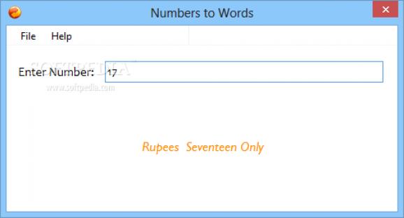 Numbers to Words screenshot