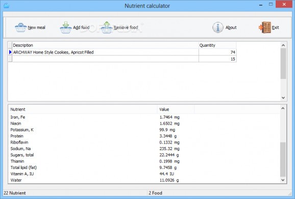 Nutrient Calculator screenshot
