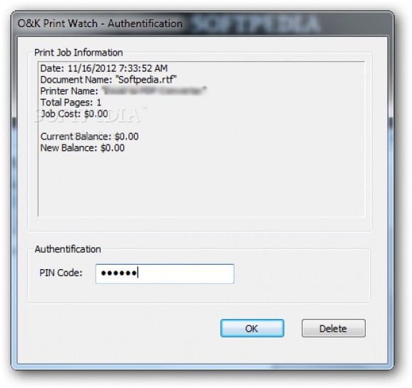 O&K Authentication Client screenshot