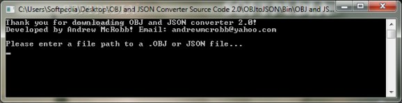 OBJ and JSON Converter screenshot