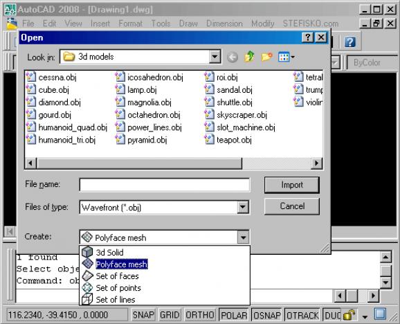 OBJ2CAD 2007 - Import OBJ screenshot