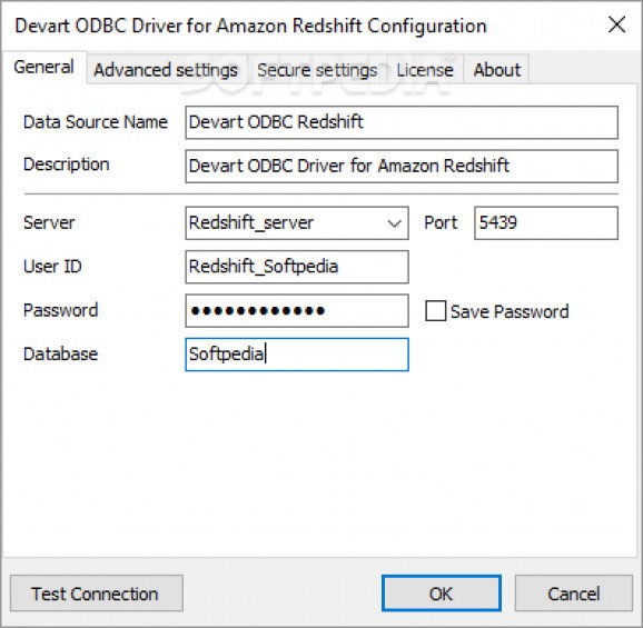 ODBC Driver for Amazon Redshift screenshot