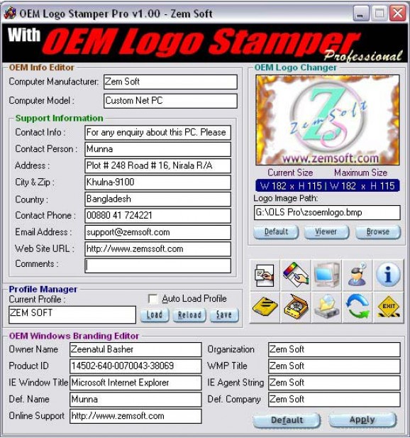 OEM Logo Stamper Professional Edition screenshot