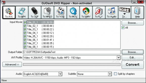 OJOsoft DVD Ripper screenshot
