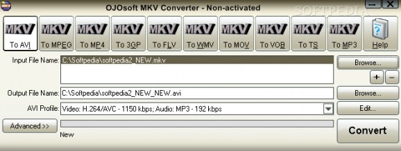 OJOsoft MKV Converter screenshot