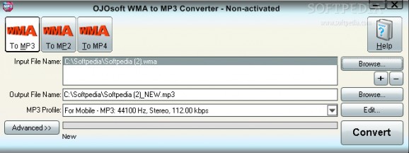 OJOsoft WMA to MP3 Converter screenshot