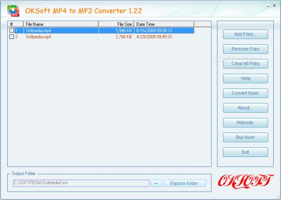 OKSoft MP4 to MP3 Converter screenshot