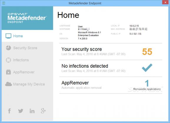 Metadefender Endpoint screenshot