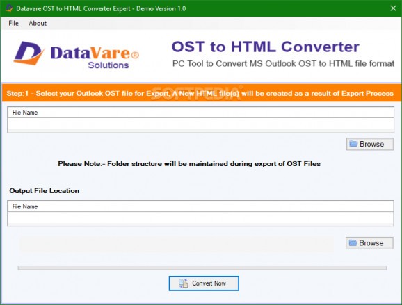 OST to HTML Converter Expert screenshot