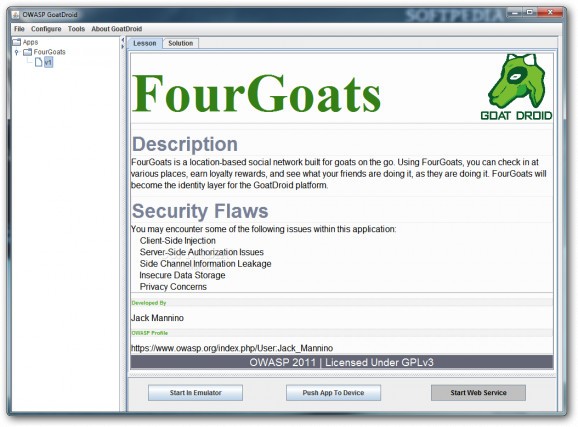 OWASP GoatDroid screenshot