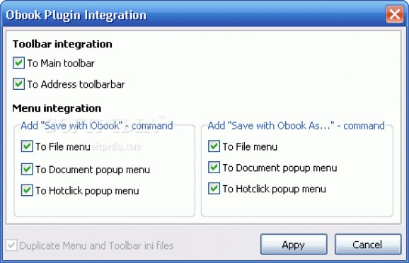 Obook Plugin for Opera Browser screenshot