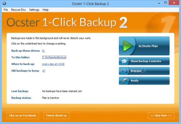 Ocster 1-Click Backup screenshot