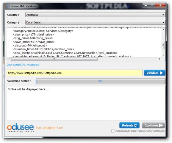 Odusee XML Validator screenshot